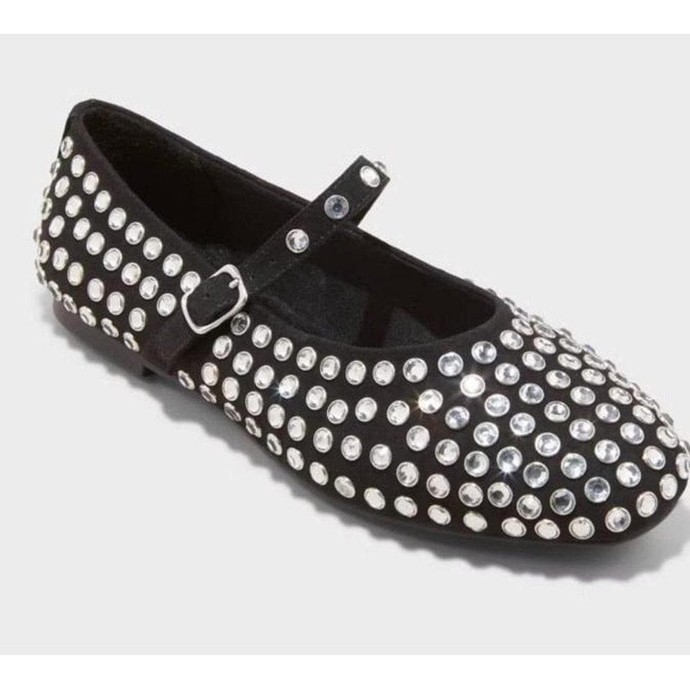 A new day Issa Rhinestone flats size 6